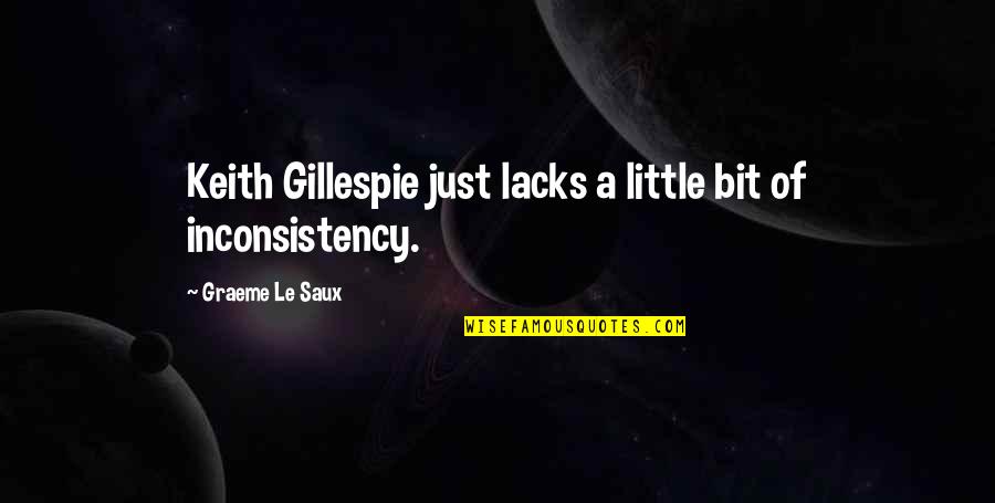 Lacks Quotes By Graeme Le Saux: Keith Gillespie just lacks a little bit of Lacks Quotes By Graeme Le Saux: Keith Gillespie just lacks a little bit of