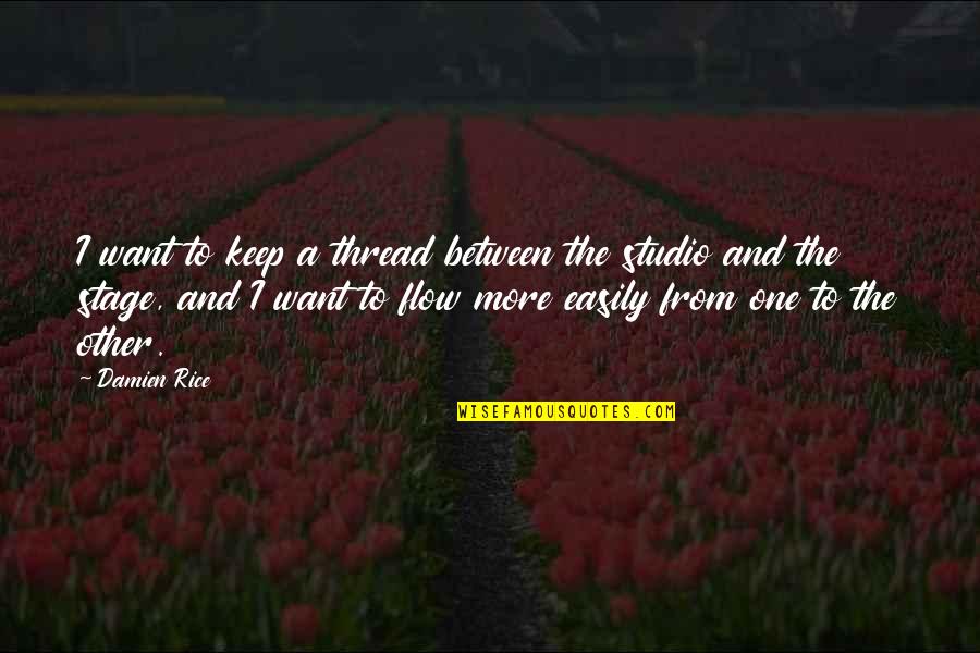 Ladamian Quotes By Damien Rice: I want to keep a thread between the Ladamian Quotes By Damien Rice: I want to keep a thread between the