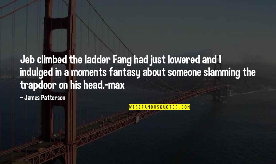 Ladder The Quotes By James Patterson: Jeb climbed the ladder Fang had just lowered