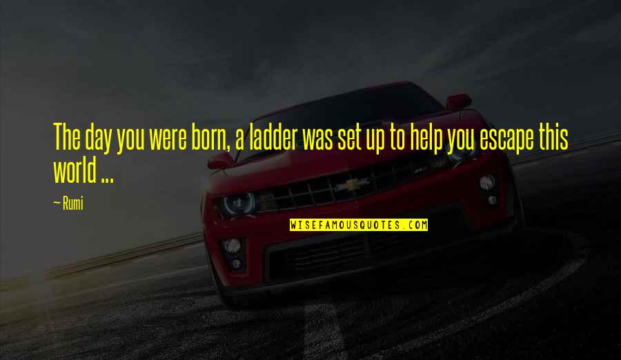 Ladders Quotes By Rumi: The day you were born, a ladder was