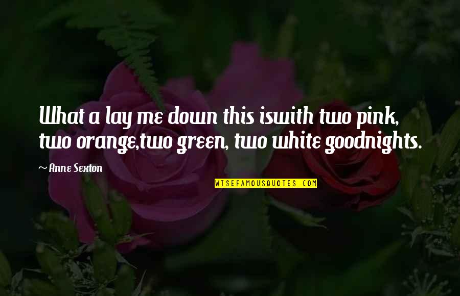 Ladia Albertson Junkans Quotes By Anne Sexton: What a lay me down this iswith two