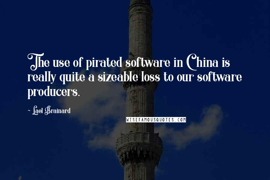 Lael Brainard quotes: The use of pirated software in China is really quite a sizeable loss to our software producers.