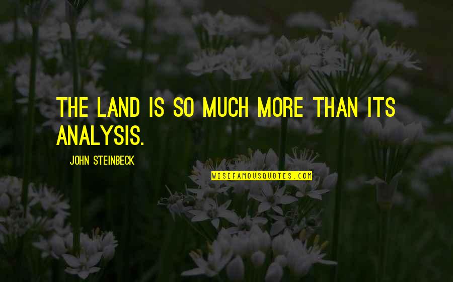 Laeticia Amihere Quotes By John Steinbeck: The land is so much more than its
