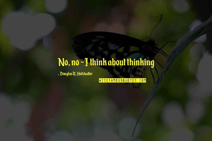 Lafayette Aristocats Quotes By Douglas R. Hofstadter: No, no - I think about thinking Lafayette Aristocats Quotes By Douglas R. Hofstadter: No, no - I think about thinking