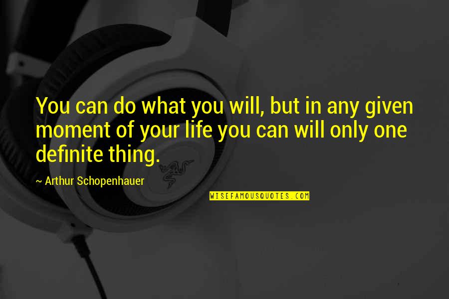 Lafz Quotes By Arthur Schopenhauer: You can do what you will, but in