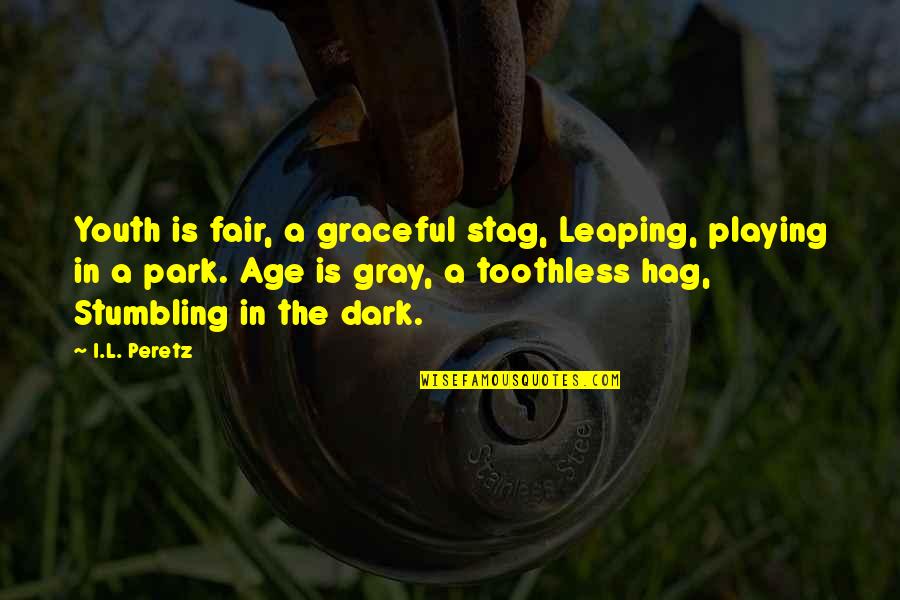 L'age Quotes By I.L. Peretz: Youth is fair, a graceful stag, Leaping, playing L'age Quotes By I.L. Peretz: Youth is fair, a graceful stag, Leaping, playing