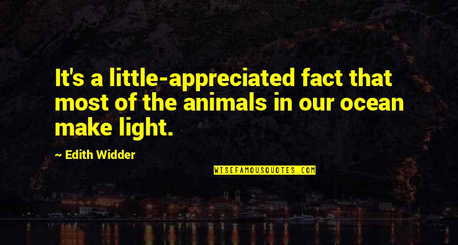 Lagercrantz The Girl Quotes By Edith Widder: It's a little-appreciated fact that most of the