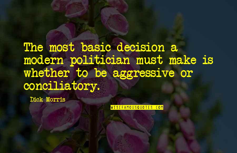 Lagom Kahulugan Quotes By Dick Morris: The most basic decision a modern politician must Lagom Kahulugan Quotes By Dick Morris: The most basic decision a modern politician must
