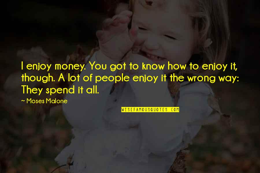 Lagonese Quotes By Moses Malone: I enjoy money. You got to know how