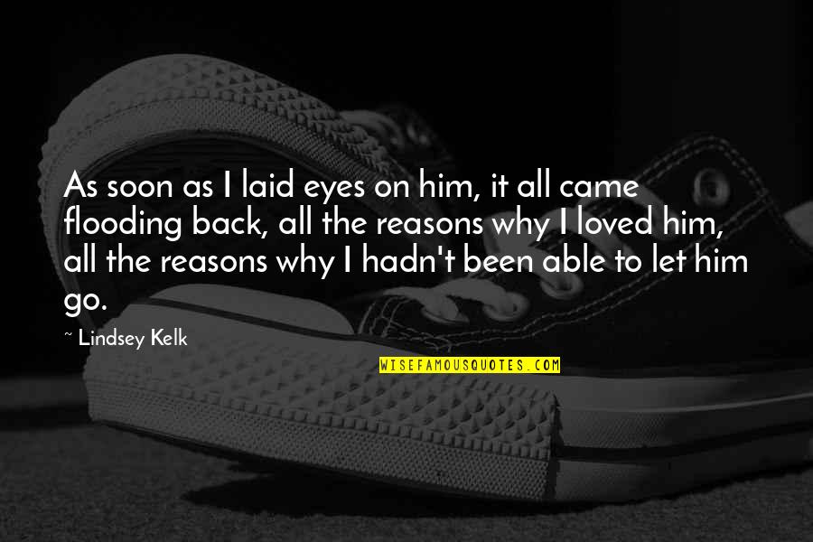Laid Back Life Quotes By Lindsey Kelk: As soon as I laid eyes on him,