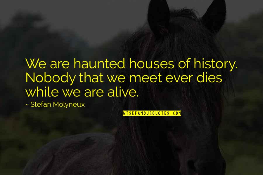 Laina Quotes By Stefan Molyneux: We are haunted houses of history. Nobody that