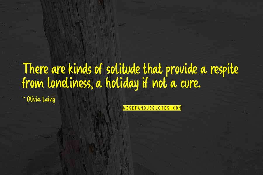 Laing Quotes By Olivia Laing: There are kinds of solitude that provide a