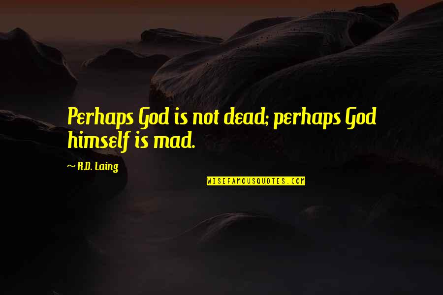 Laing Quotes By R.D. Laing: Perhaps God is not dead; perhaps God himself