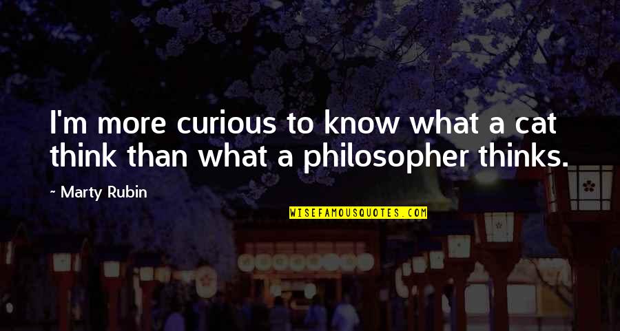 Lairy Wilcox Quotes By Marty Rubin: I'm more curious to know what a cat
