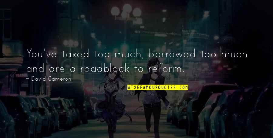 Laisvis Janulis Quotes By David Cameron: You've taxed too much, borrowed too much and