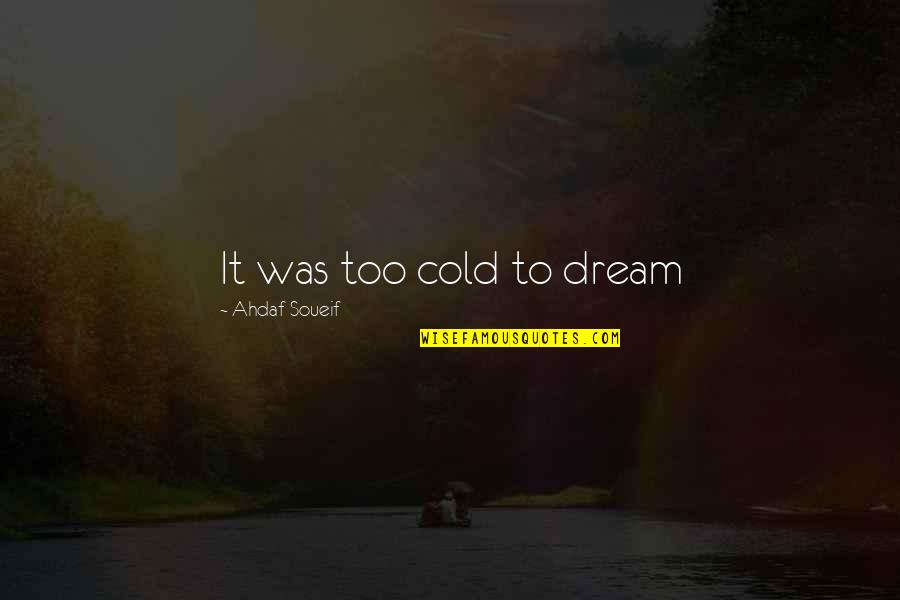 Lakom Rcen Quotes By Ahdaf Soueif: It was too cold to dream
