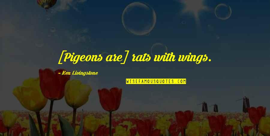 Lakota Chief Quotes By Ken Livingstone: [Pigeons are] rats with wings.