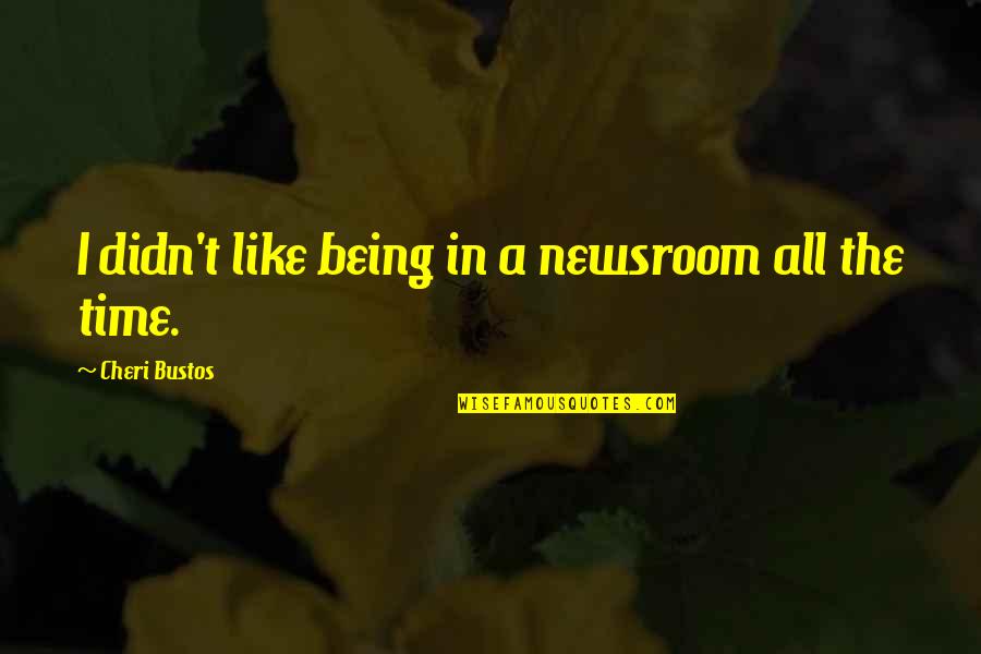 Lalach Quotes By Cheri Bustos: I didn't like being in a newsroom all