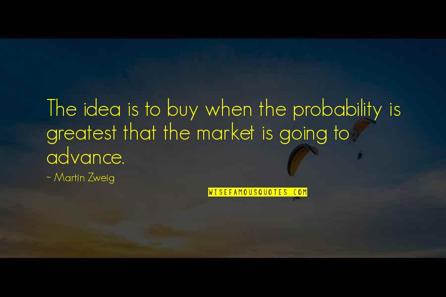 Lalakeng Butas Quotes By Martin Zweig: The idea is to buy when the probability