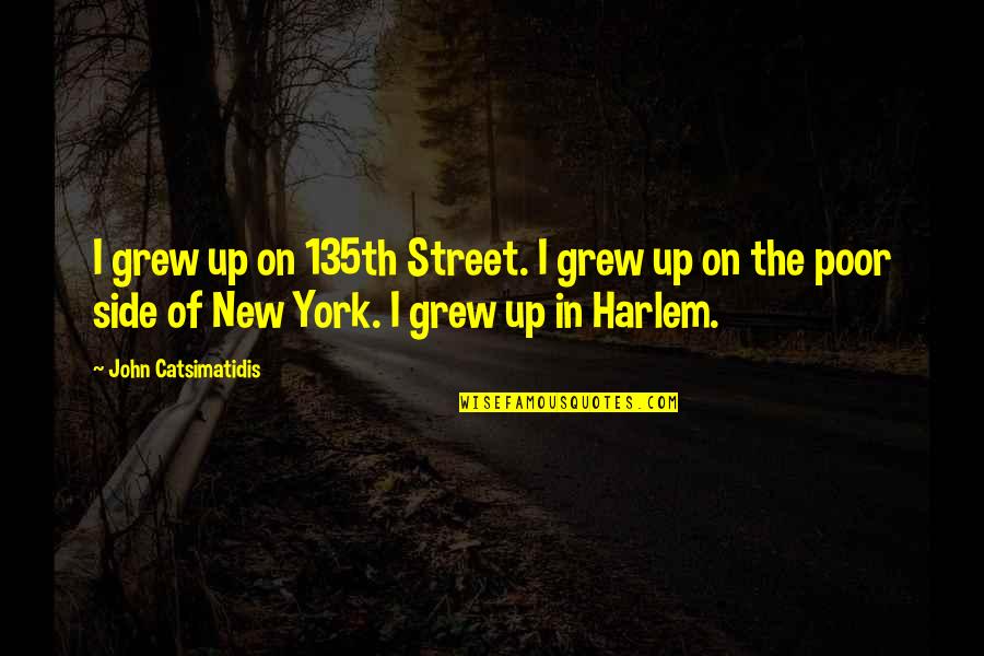 Lalannes Glass Quotes By John Catsimatidis: I grew up on 135th Street. I grew