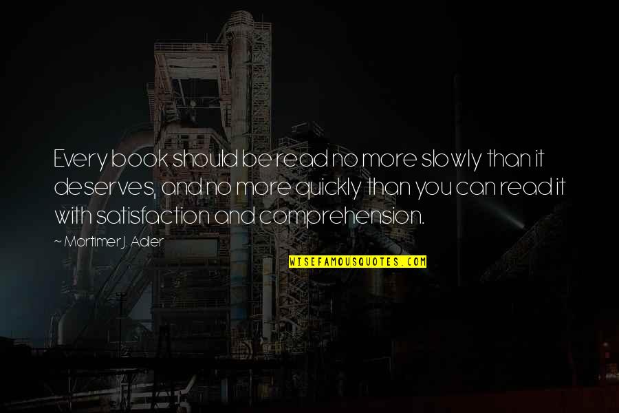 Laliotis Aristotelis Quotes By Mortimer J. Adler: Every book should be read no more slowly Laliotis Aristotelis Quotes By Mortimer J. Adler: Every book should be read no more slowly