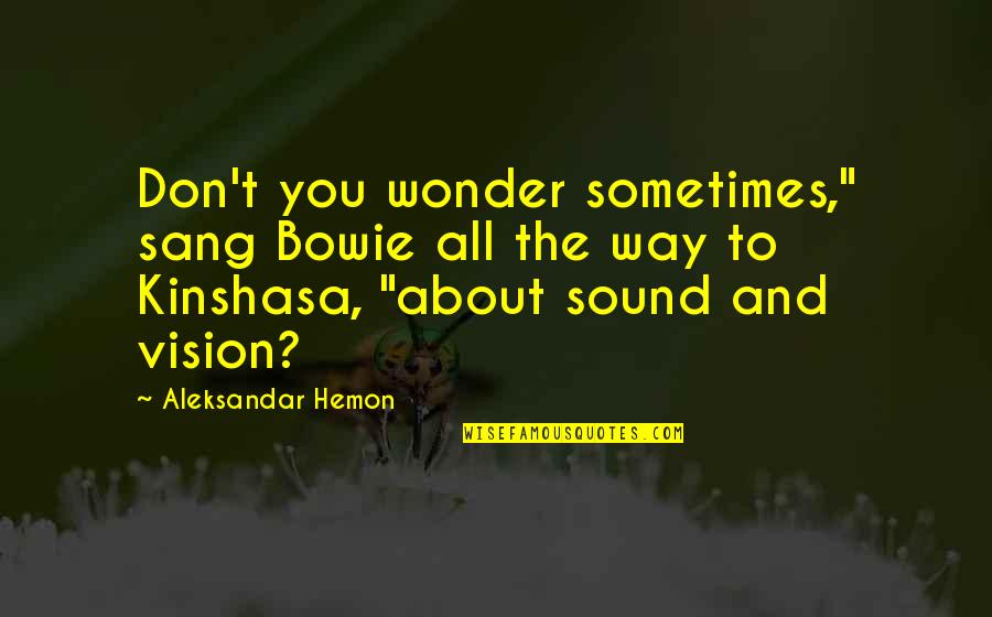 Lamaismus Quotes By Aleksandar Hemon: Don't you wonder sometimes," sang Bowie all the Lamaismus Quotes By Aleksandar Hemon: Don't you wonder sometimes," sang Bowie all the