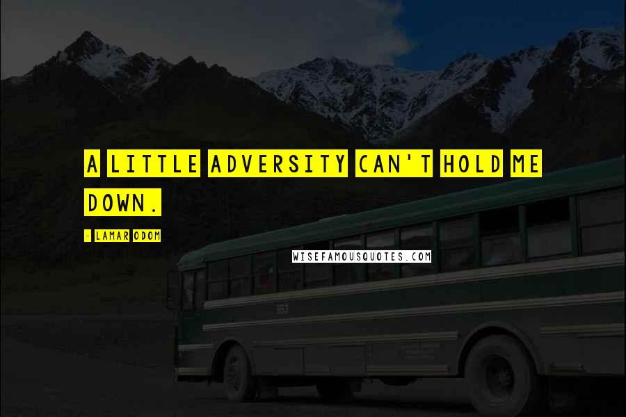 Lamar Odom quotes: A little adversity can't hold me down.