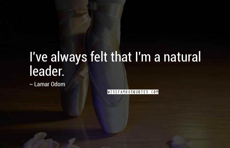 Lamar Odom quotes: I've always felt that I'm a natural leader.