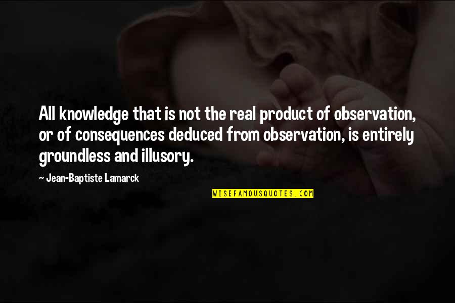 Lamarck Quotes By Jean-Baptiste Lamarck: All knowledge that is not the real product