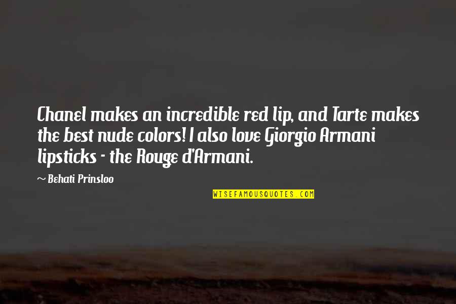 Lamathue Quotes By Behati Prinsloo: Chanel makes an incredible red lip, and Tarte Lamathue Quotes By Behati Prinsloo: Chanel makes an incredible red lip, and Tarte