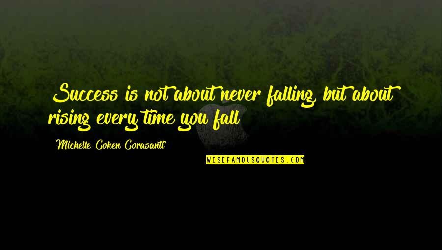 Lambency Crossword Quotes By Michelle Cohen Corasanti: Success is not about never falling, but about