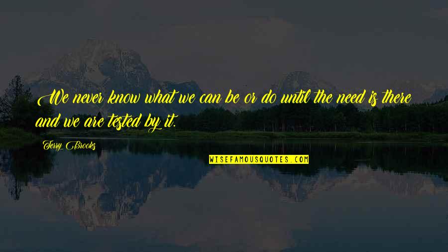 Lamed Hebrew Quotes By Terry Brooks: We never know what we can be or