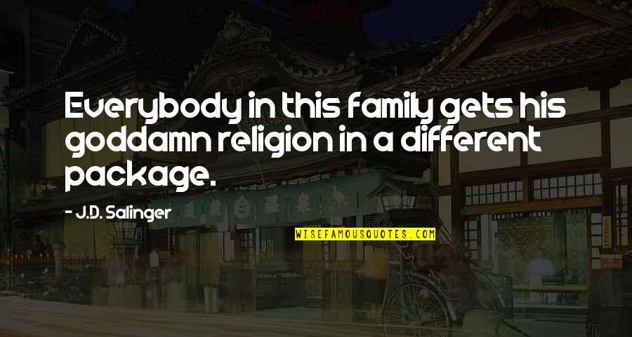 Lament Maggie Stiefvater Quotes By J.D. Salinger: Everybody in this family gets his goddamn religion