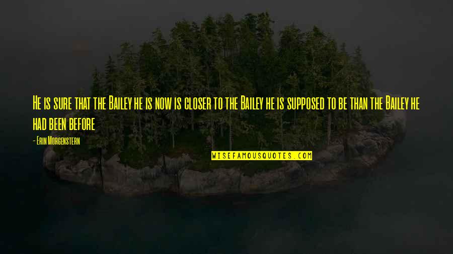 Lamentoso In The Palace Quotes By Erin Morgenstern: He is sure that the Bailey he is Lamentoso In The Palace Quotes By Erin Morgenstern: He is sure that the Bailey he is