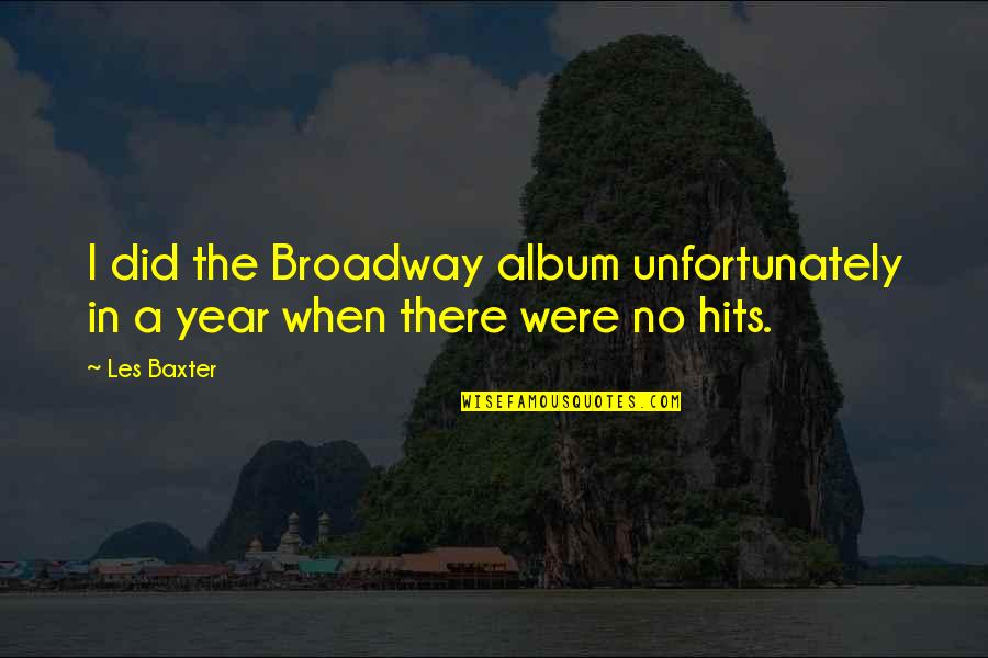 Lamirande Obituary Quotes By Les Baxter: I did the Broadway album unfortunately in a