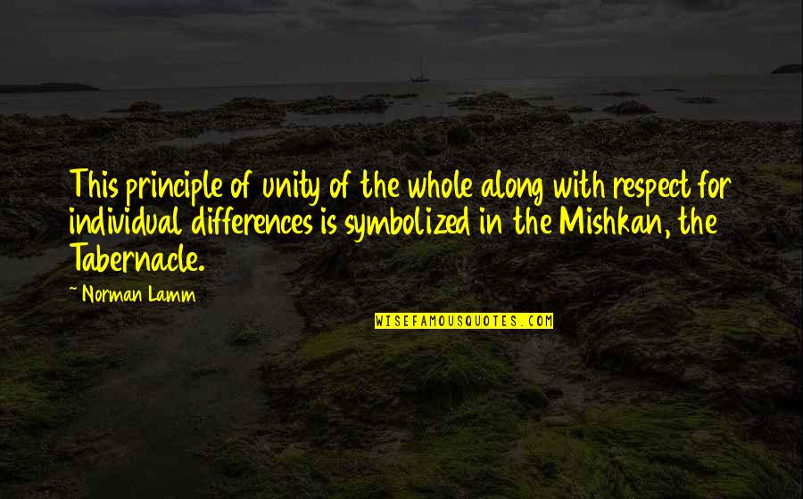 Lamm Quotes By Norman Lamm: This principle of unity of the whole along