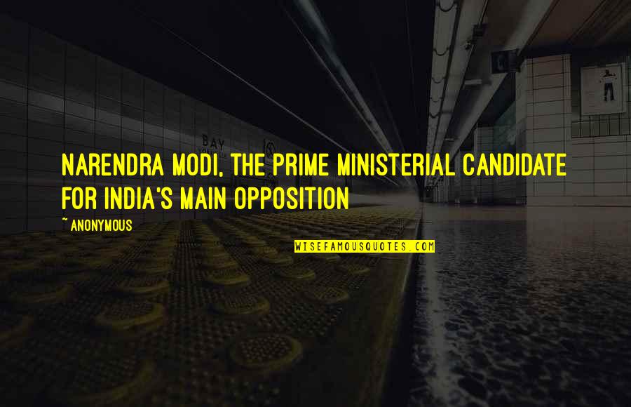 Lamp Lighting Ceremony Quotes By Anonymous: Narendra Modi, the prime ministerial candidate for India's