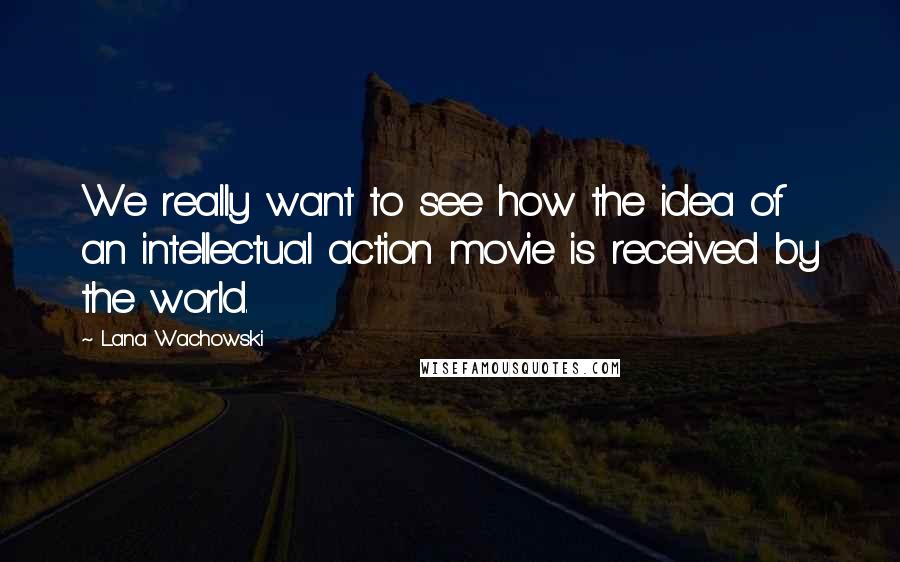 Lana Wachowski quotes: We really want to see how the idea of an intellectual action movie is received by the world.