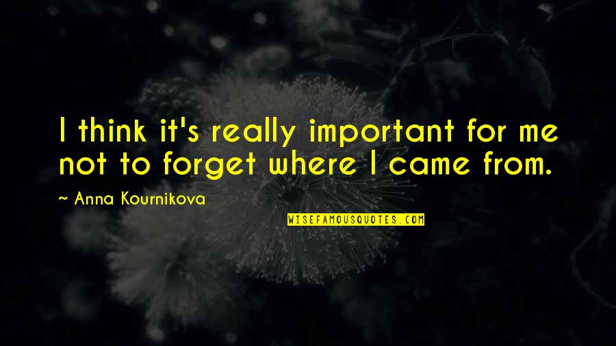 Lance De Lune Quotes By Anna Kournikova: I think it's really important for me not Lance De Lune Quotes By Anna Kournikova: I think it's really important for me not