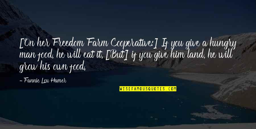 Land And Freedom Quotes By Fannie Lou Hamer: [On her Freedom Farm Cooperative:] If you give