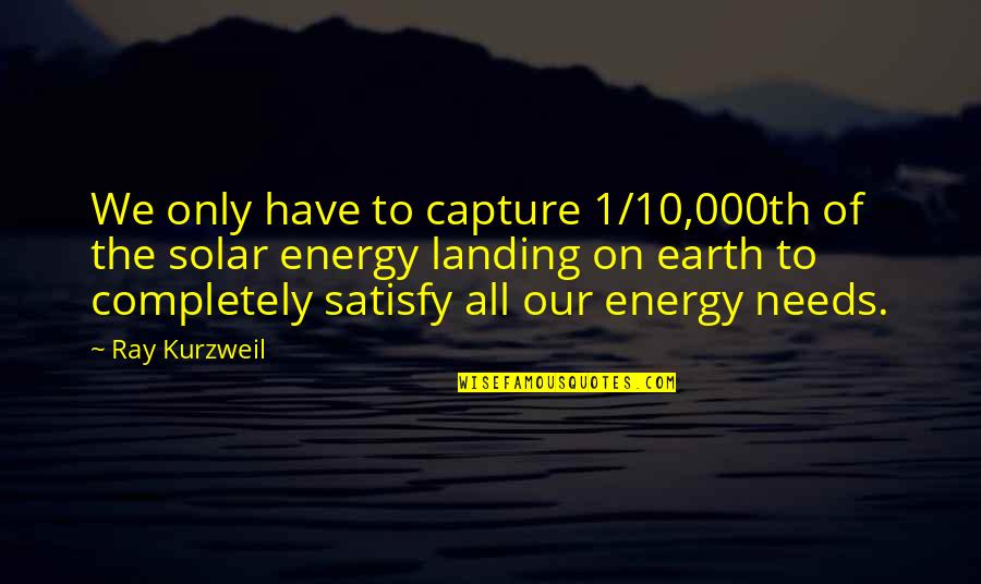 Landing Quotes By Ray Kurzweil: We only have to capture 1/10,000th of the