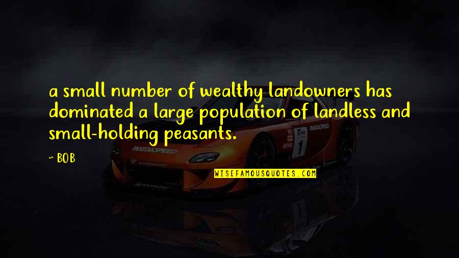 Landless Quotes By BOB: a small number of wealthy landowners has dominated