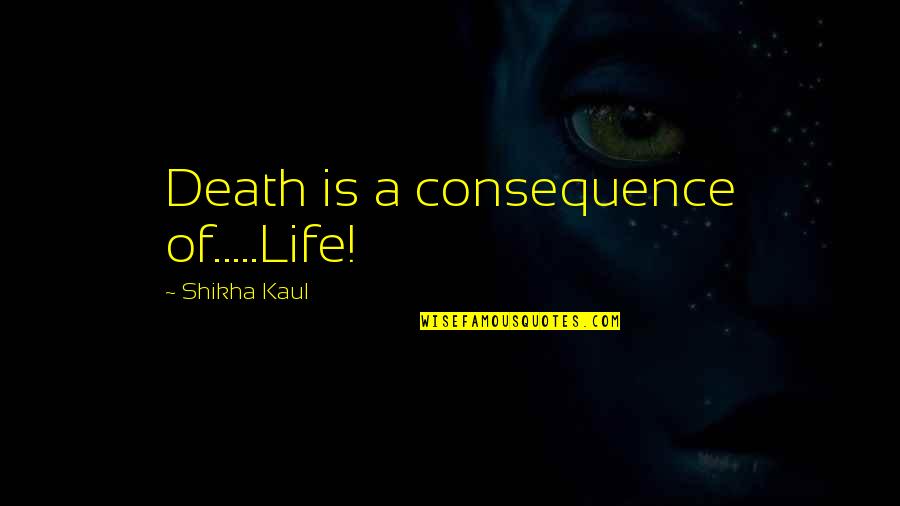 Lando Quotes By Shikha Kaul: Death is a consequence of.....Life!