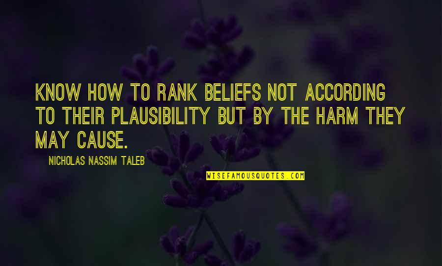 Landscaping Melbourne Quotes By Nicholas Nassim Taleb: Know how to rank beliefs not according to