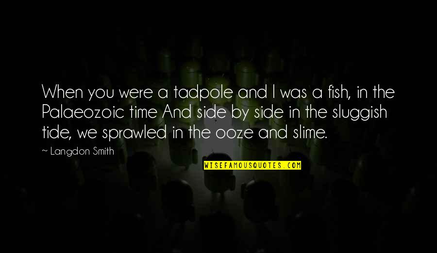 Langdon Quotes By Langdon Smith: When you were a tadpole and I was