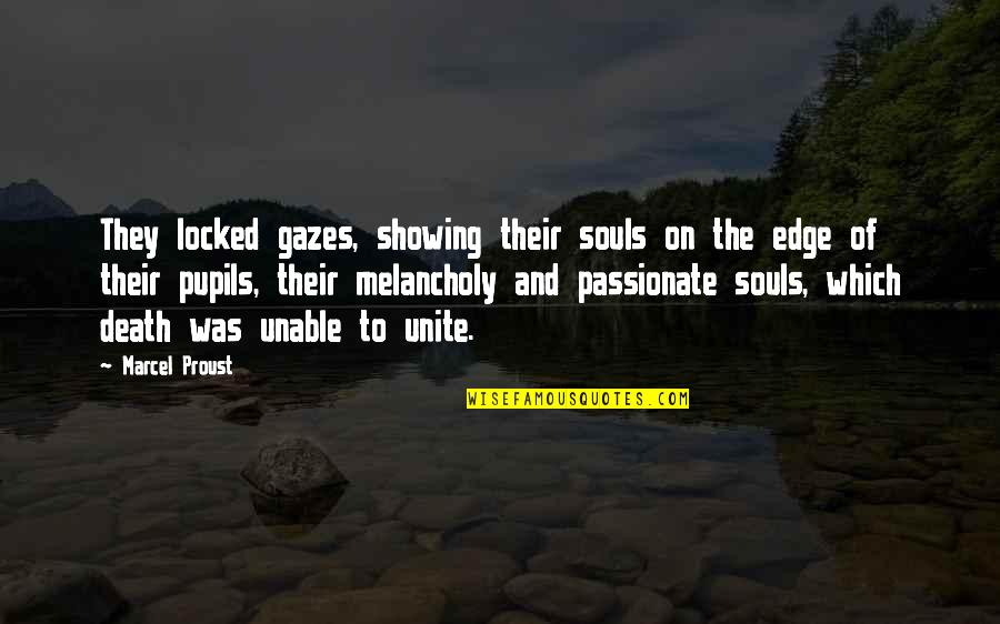 Langohr Creek Quotes By Marcel Proust: They locked gazes, showing their souls on the
