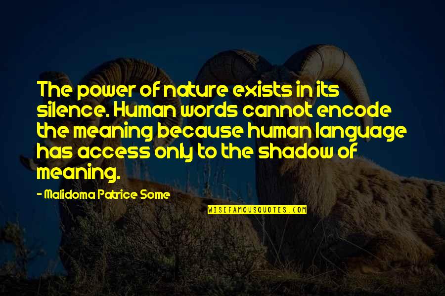 Language And Power Quotes By Malidoma Patrice Some: The power of nature exists in its silence.
