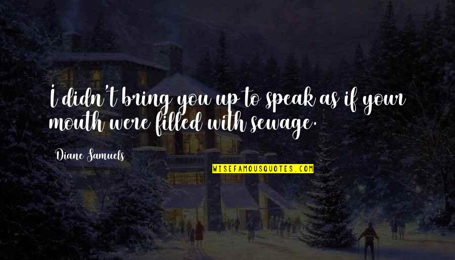 Languages And Culture Quotes By Diane Samuels: I didn't bring you up to speak as