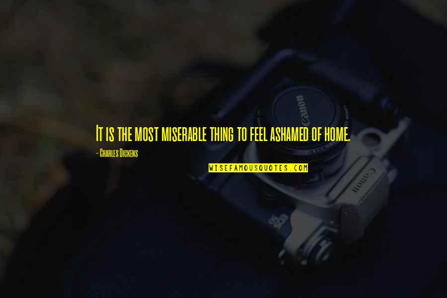 Languidez En Quotes By Charles Dickens: It is the most miserable thing to feel
