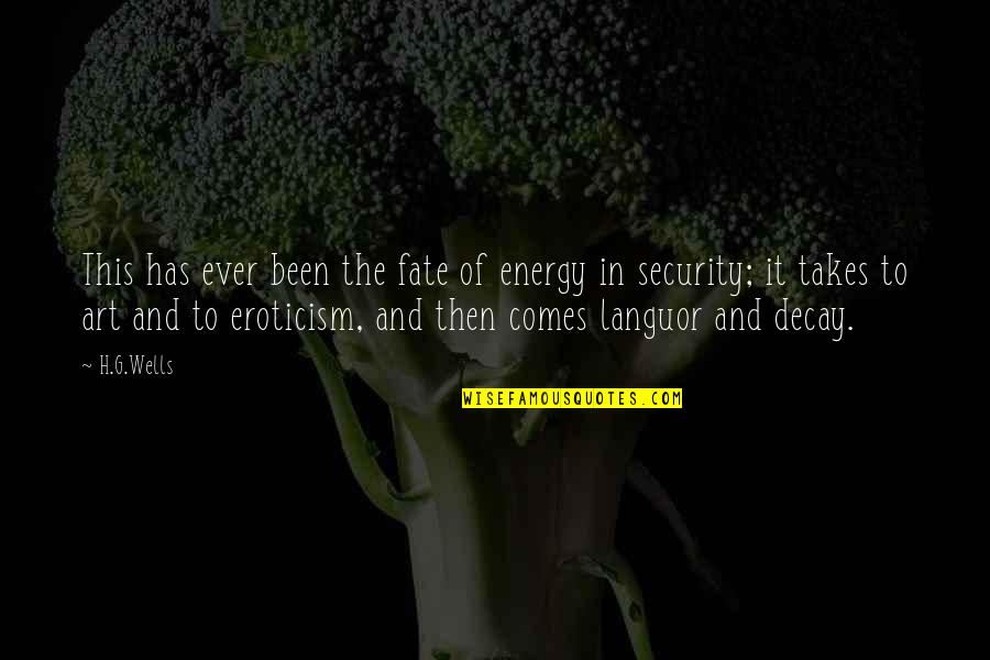 Languor Quotes By H.G.Wells: This has ever been the fate of energy